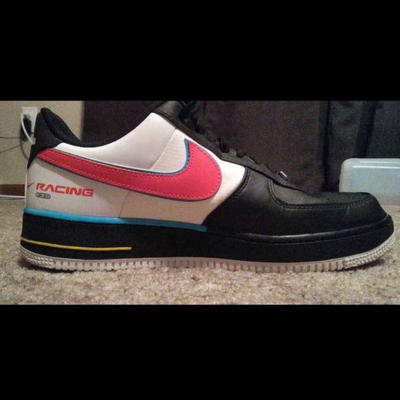 Nike Air Force 1 07 QS Racing Motorsports Black White AF1 DS Mens  Size 10 - Picture 4 of 5
